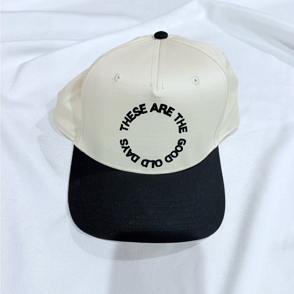 Cream and Black Trucker Hat